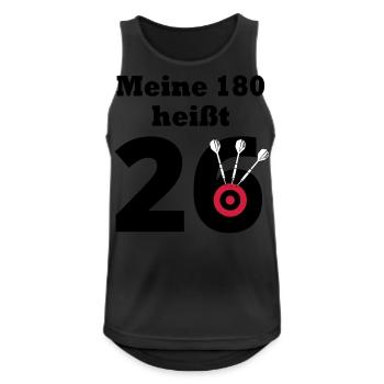Meine180 heißt 26 - Männer Tank Top atmungsaktiv - Schwarz - Vorne - Nick (188cm)