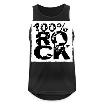 100% Percent Rock Heavy Metal Music Text Logo Fun - Men's Breathable Tank Top - black - Front - Nick (188cm)