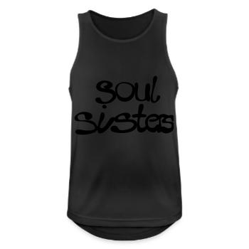 Soul Sisters - Männer Tank Top atmungsaktiv - Schwarz - Vorne - Nick (188cm)