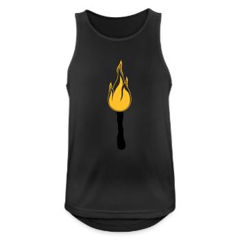 night walk torch light bright fire flame heis - Men's Breathable Tank Top - black - Front - Nick (188cm)