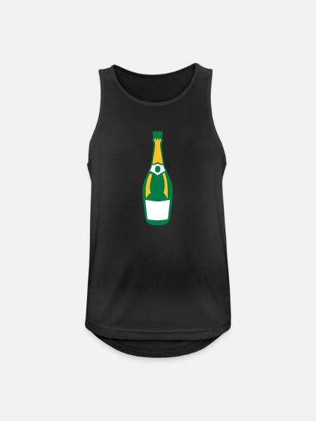 alkohol flasche trinken - Débardeur respirant Homme - noir