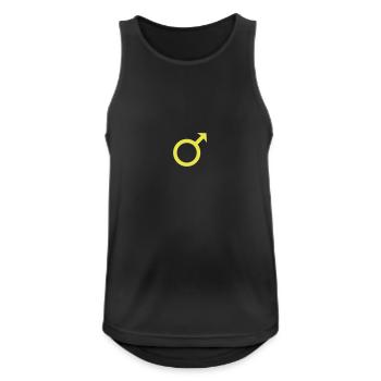 Male - Männer Tank Top atmungsaktiv - Schwarz - Vorne - Nick (188cm)