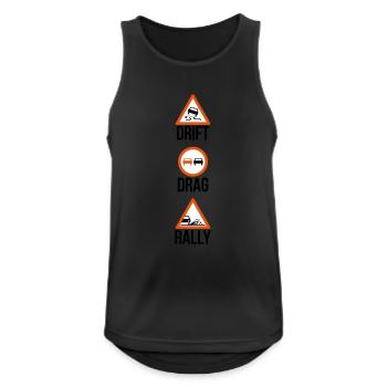 Drift Drag Rally Signs - Männer Tank Top atmungsaktiv - Schwarz - Vorne - Nick (188cm)