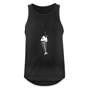 Fishbone On The Hook - Men's Breathable Tank Top - black - Front - Nick (188cm)