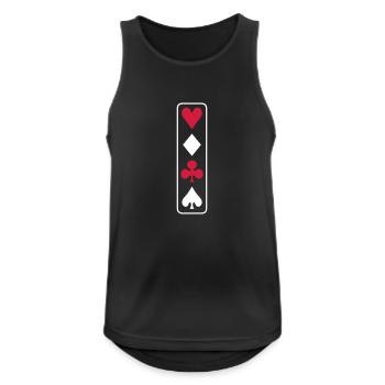 poker vertical - Débardeur respirant Homme - noir - Devant - Nick (188cm)