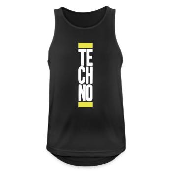 Techno Love Citation Dire Musique Fête Célébrer Logo - Débardeur respirant Homme - noir - Devant - Nick (188cm)