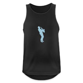 saxophone player - Männer Tank Top atmungsaktiv - Schwarz - Vorne - Nick (188cm)