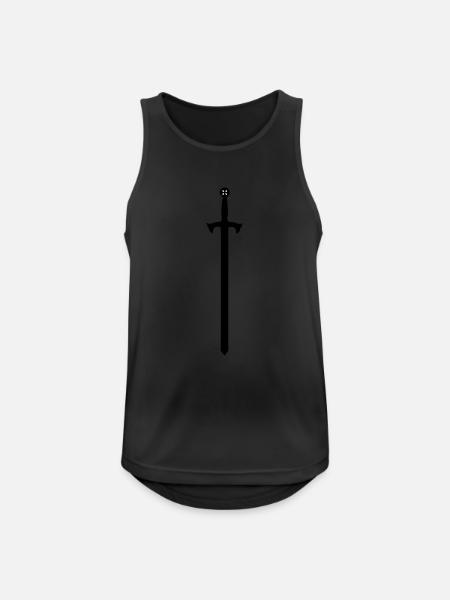 Templerschwert - Männer Tank Top atmungsaktiv - Schwarz