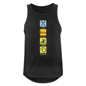 Eat Sleep Rave Repeat Food Sleep Raven Saying - Men's Breathable Tank Top - black - Front - Nick (188cm)