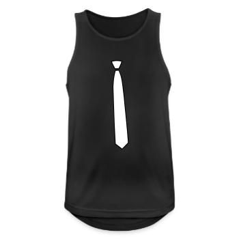 Cravate cravate pour imitation de costume - Débardeur respirant Homme - noir - Devant - Nick (188cm)