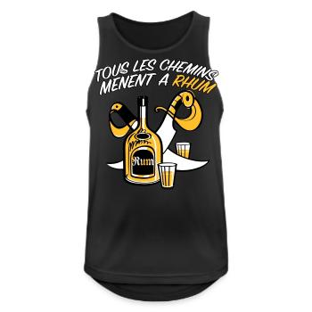Route du rhum - Débardeur respirant Homme - noir - Devant - Nick (188cm)