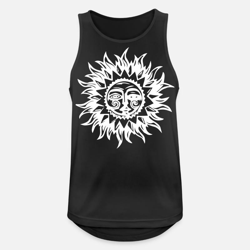 Brennende Sonne - Männer Tank Top atmungsaktiv - Schwarz