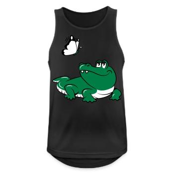 Crocodile Reptile Schmettering - Débardeur respirant Homme - noir - Devant - Nick (188cm)