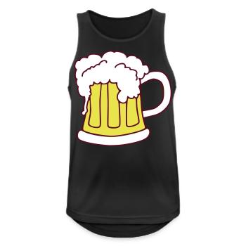 Beer mug - Men's Breathable Tank Top - black - Front - Nick (188cm)