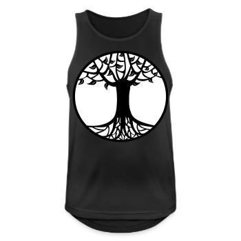 Arbre de vie - Débardeur respirant Homme - noir - Devant - Nick (188cm)
