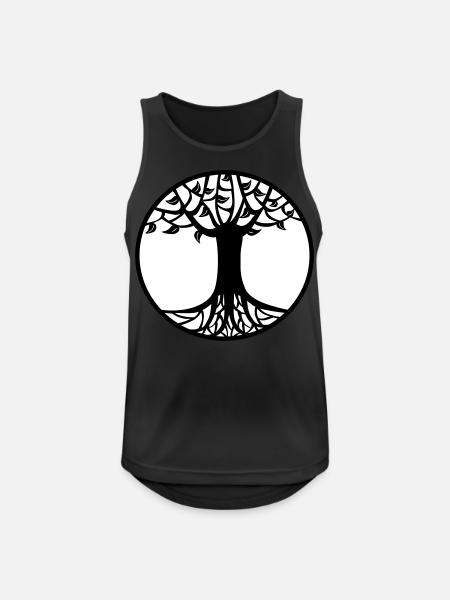 Baum des Lebens - Männer Tank Top atmungsaktiv - Schwarz