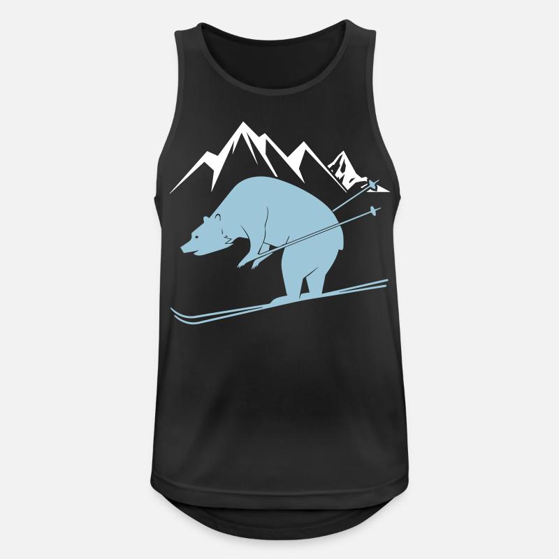 Snowboard Bear - Men's Breathable Tank Top - black
