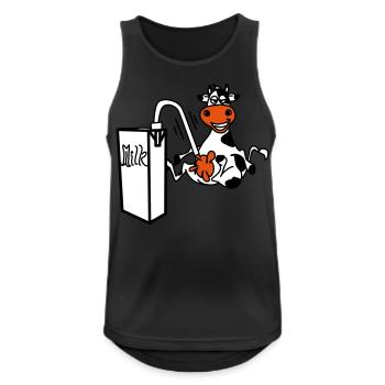 milkcow - Men's Breathable Tank Top - black - Front - Nick (188cm)