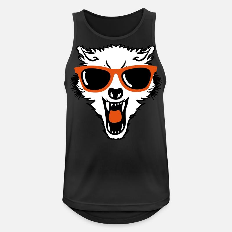 Wolf Beach - Débardeur respirant Homme - noir