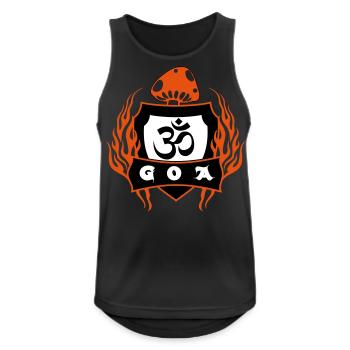 GOA aum om Zeichen - Männer Tank Top atmungsaktiv - Schwarz - Vorne - Nick (188cm)