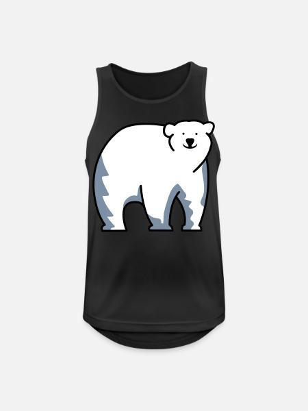 Eisbär - Männer Tank Top atmungsaktiv - Schwarz