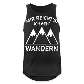 Wandern Lustige Sprüche - Männer Tank Top atmungsaktiv - Schwarz - Vorne - Nick (188cm)