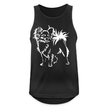 Chihuahua"Black Edition » - Débardeur respirant Homme - noir - Devant - Nick (188cm)