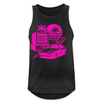 Miami Retro Pop Art - Männer Tank Top atmungsaktiv - Schwarz - Vorne - Nick (188cm)