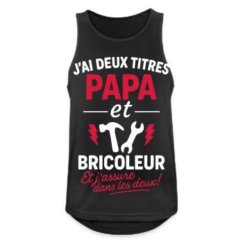 Dad and Handyman Christmas Father's Day Gift Idea - Men's Breathable Tank Top - black - Front - Nick (188cm)