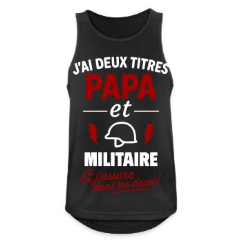 Military Dad Gift Father's Day Christmas Soldier - Men's Breathable Tank Top - black - Front - Nick (188cm)