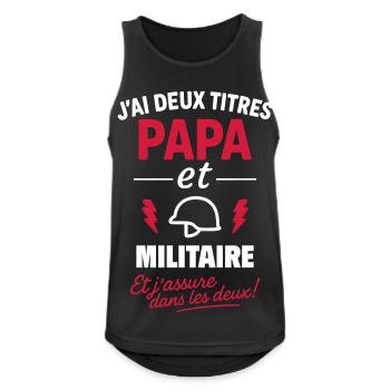 Military Dad Gift Father's Day Christmas Soldier - Men's Breathable Tank Top - black - Front - Nick (188cm)