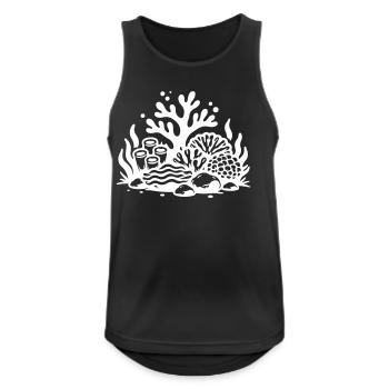 Coral Reef Ocean Coral Icon - Men's Breathable Tank Top - black - Front - Nick (188cm)