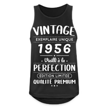 1956 – Vintage – Aged to perfection - Men's Breathable Tank Top - black - Front - Nick (188cm)