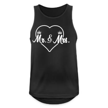 Mr & Mrs Herz - Men's Breathable Tank Top - black - Front - Nick (188cm)