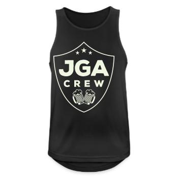 jga_crew_wappen- - Débardeur respirant Homme - noir - Devant - Nick (188cm)