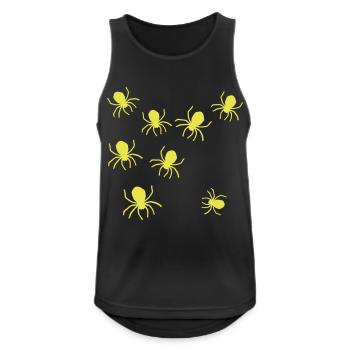 Spinne - Spider - Insekt - Grusel - Halloween - Männer Tank Top atmungsaktiv - Schwarz - Vorne - Nick (188cm)