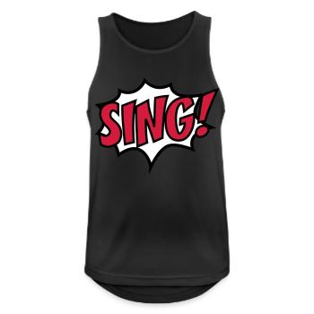 sing - Men's Breathable Tank Top - black - Front - Nick (188cm)