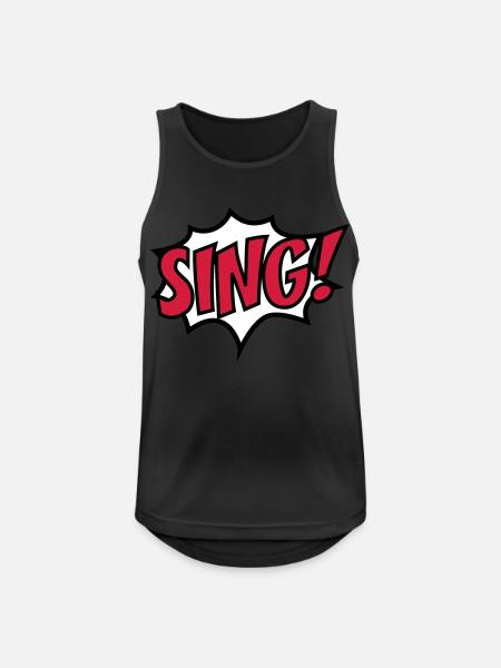 sing - Men's Breathable Tank Top - black