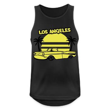 Los Angeles Lowrider - Männer Tank Top atmungsaktiv - Schwarz - Vorne - Nick (188cm)