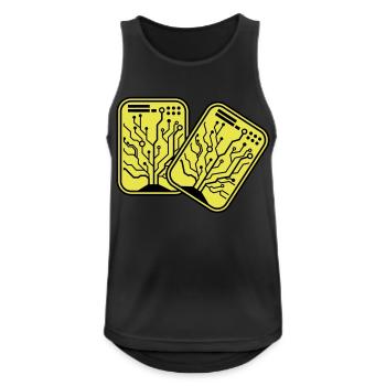 Micro Chip 2 - Men's Breathable Tank Top - black - Front - Nick (188cm)