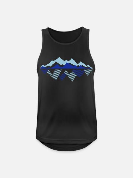 Tauern - Männer Tank Top atmungsaktiv - Schwarz