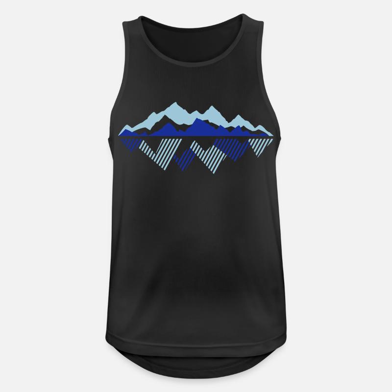 Tauern - Männer Tank Top atmungsaktiv - Schwarz