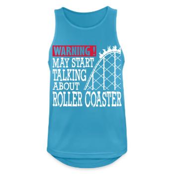 My Start Talking Abaout Roller Coaster - Men's Breathable Tank Top - sapphire blue - Front - Nick (188cm)