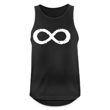 Unendlichkeitszeichen Symbol Immer und Ewig - Männer Tank Top atmungsaktiv - Schwarz - Vorne - Nick (188cm)
