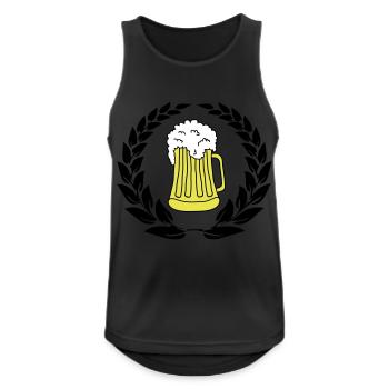bier wappen 02 - Männer Tank Top atmungsaktiv - Schwarz - Vorne - Nick (188cm)