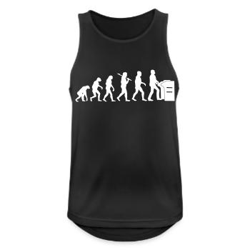 Evolution of Hammond Organ Rock Musician - Männer Tank Top atmungsaktiv - Schwarz - Vorne - Nick (188cm)