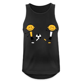 Play Soccer Boys - Männer Tank Top atmungsaktiv - Schwarz - Vorne - Nick (188cm)