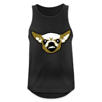 Chihuahua Petit Chien Méchant Crunch Colère Agaçante - Débardeur respirant Homme - noir - Devant - Nick (188cm)