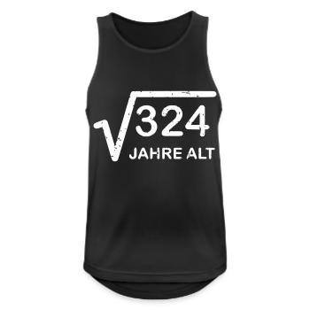 18th birthday square root 324=18 years gift - Men's Breathable Tank Top - black - Front - Nick (188cm)