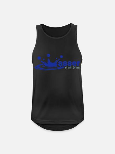 wasser ist mein element - Männer Tank Top atmungsaktiv - Schwarz